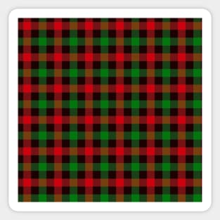 Red Green and Black Tartan Plaid Sticker